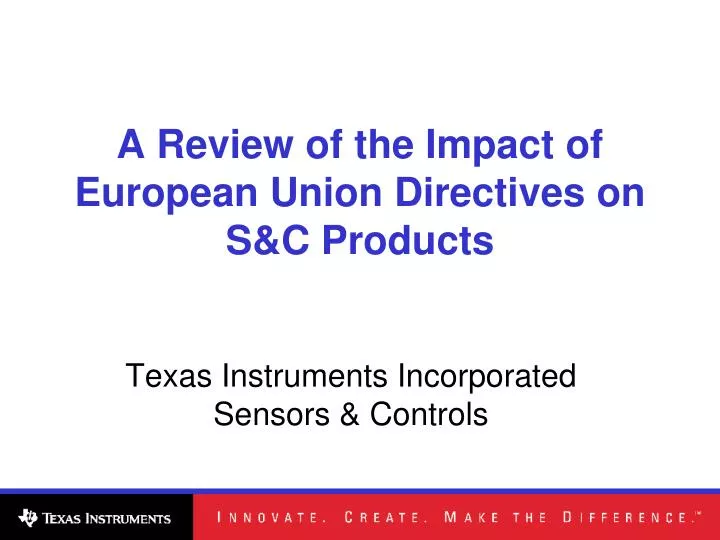 a review of the impact of european union directives on s c products