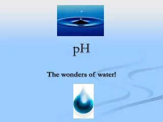 The wonders of water!