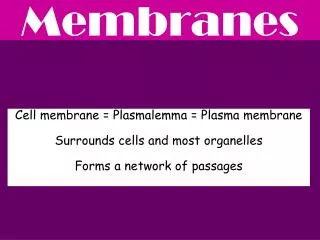 Membranes