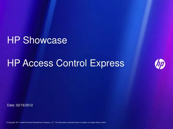 hp showcase hp access control express