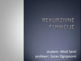 rekurzivne funkcije