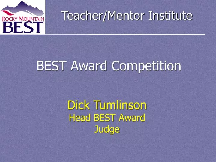 best award competition