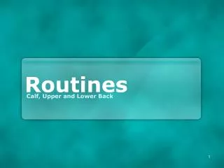 routines