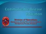 Communicable Disease Education