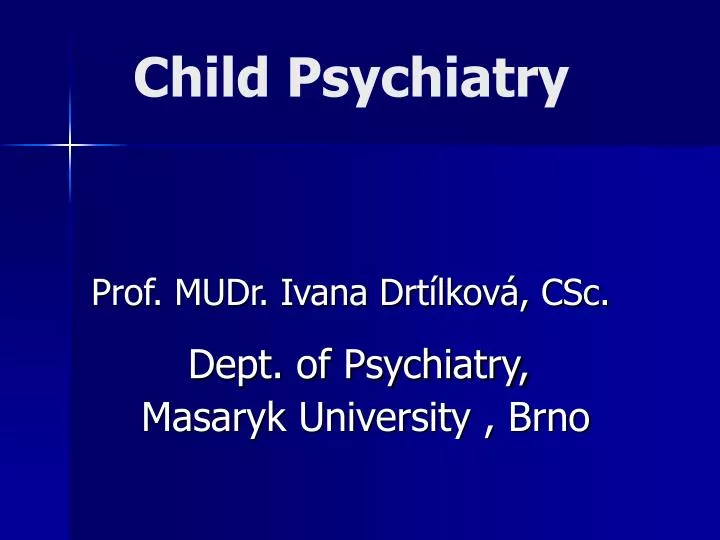 child psychiatry