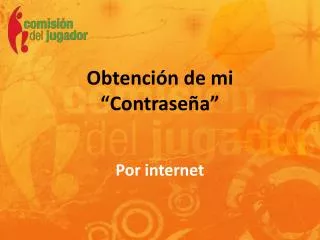 obtenci n de mi contrase a
