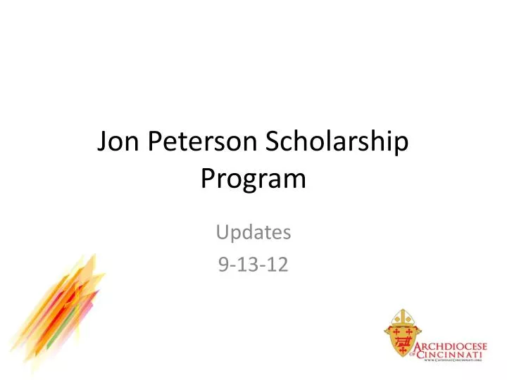 jon peterson scholarship program