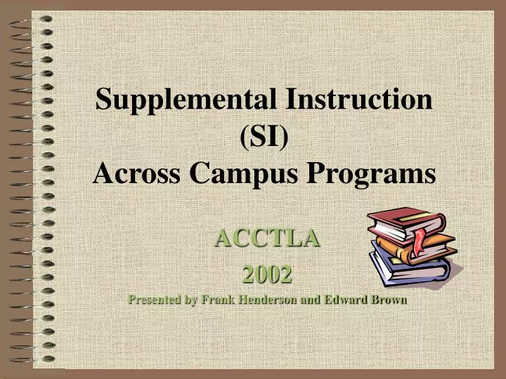 supplemental instruction si across campus programs
