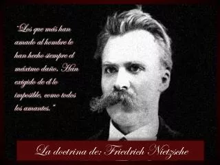 la doctrina de friedrich n ietzsche