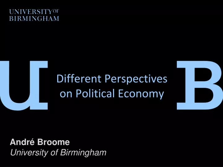different perspectives on political economy