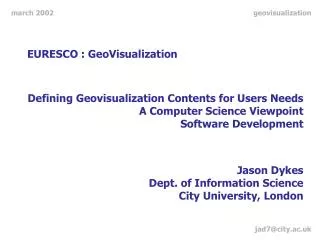 EURESCO : GeoVisualization