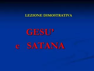 lezione dimostrativa