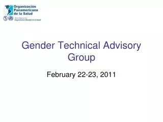 Gender Technical Advisory Group