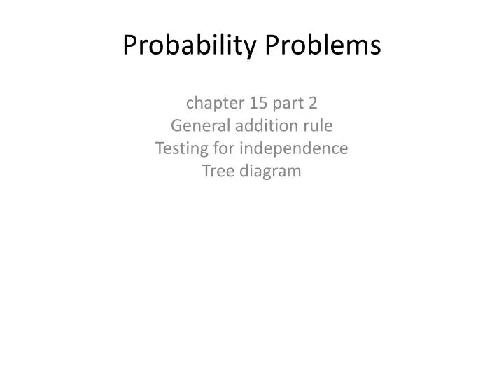 probability problems
