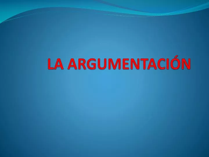 la argumentaci n