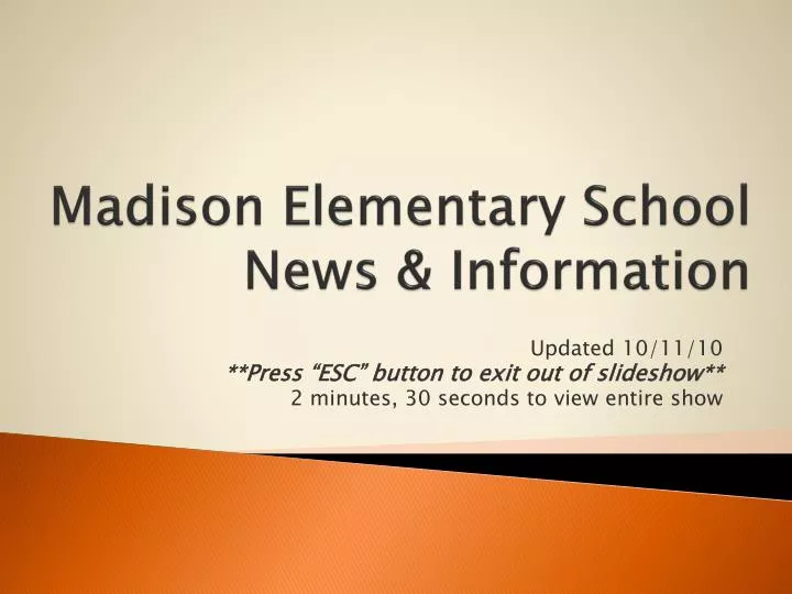 madison elementary school news information