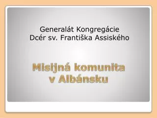 general t kongreg cie dc r sv franti ka assisk ho