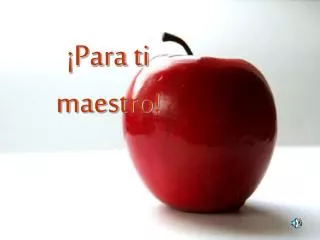 para ti maestro