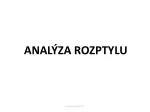 ANALÝZA ROZPTYLU - slide 1
