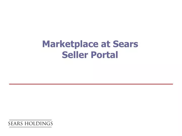 marketplace at sears seller portal