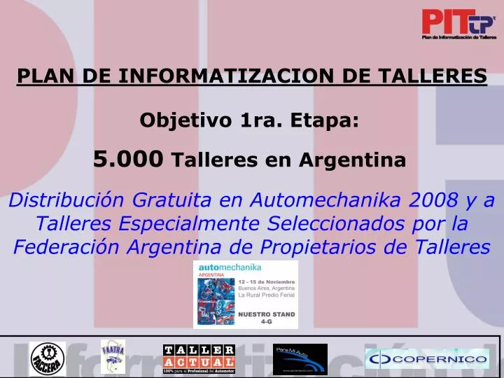 plan de informatizacion de talleres