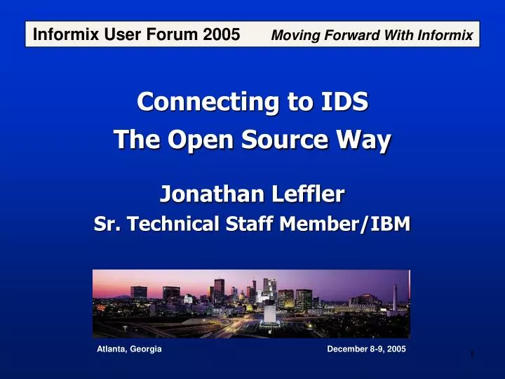connecting to ids the open source way