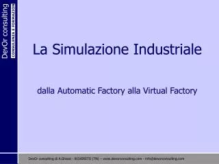 la simulazione industriale