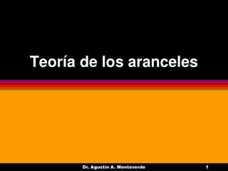 teor a de los aranceles