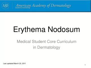 erythema nodosum