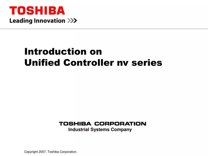 introduction on unified controller nv series