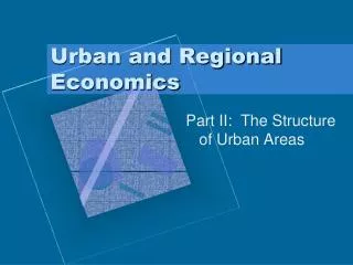 Urban and Regional Economics