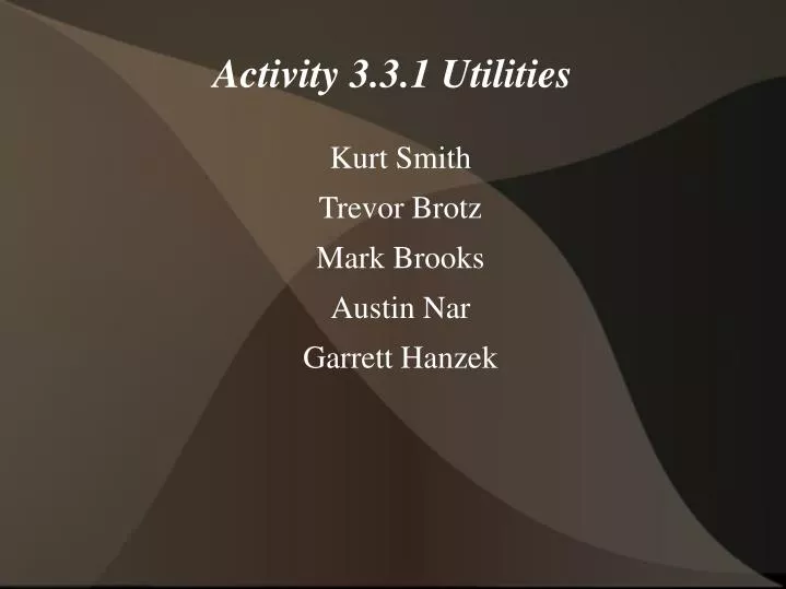 activity 3 3 1 utilities