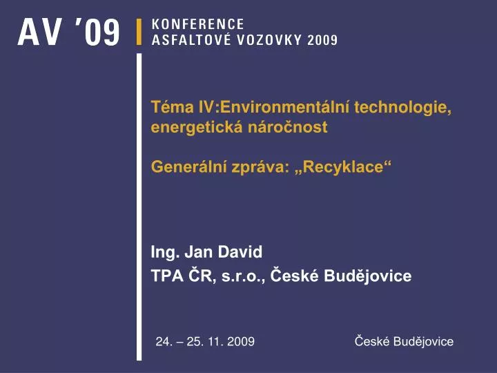 t ma iv environment ln technologie energetick n ro nost gener ln zpr va recyklace