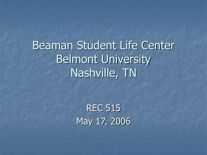 beaman student life center belmont university nashville tn