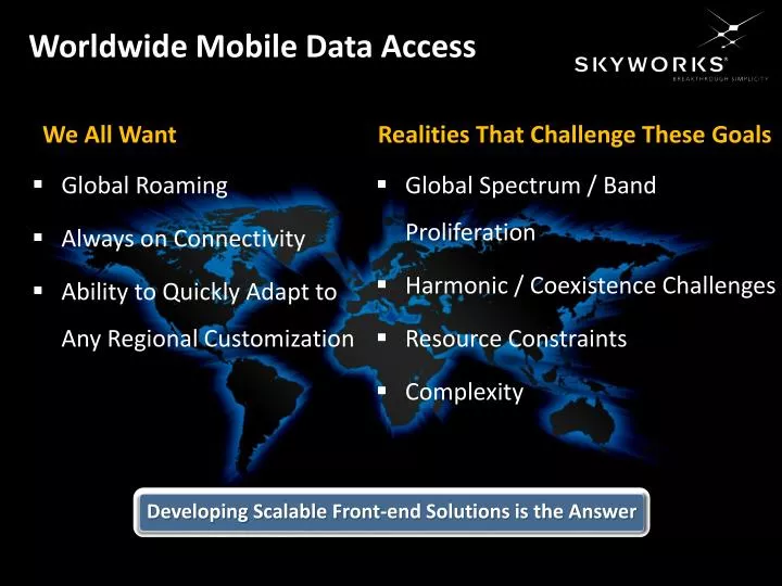 worldwide mobile data access
