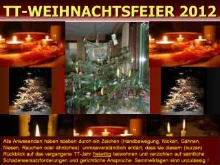 tt weihnachtsfeier 2012