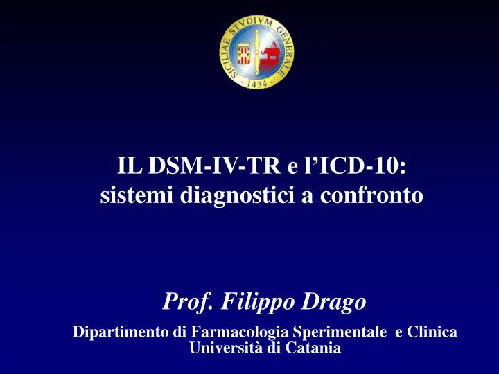 il dsm iv tr e l icd 10 sistemi diagnostici a confronto