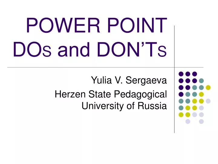 power point do s and don t s