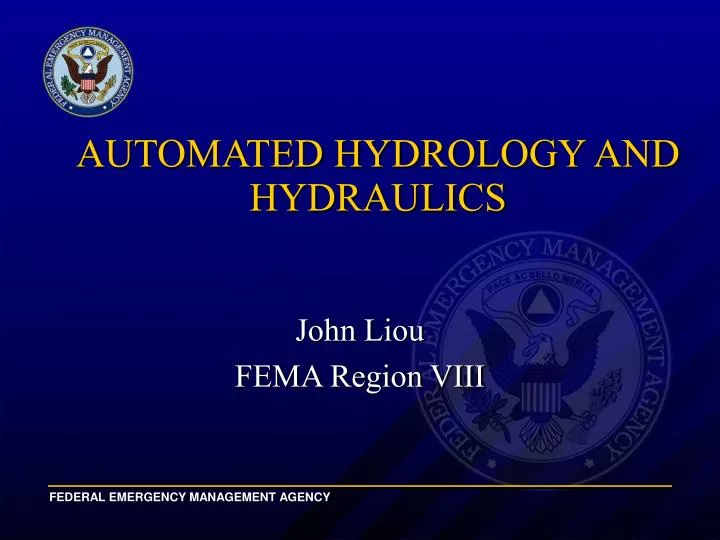 automated hydrology and hydraulics