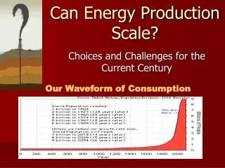 Can Energy Production Scale?