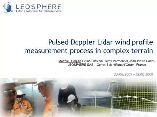Pulsed Doppler Lidar wind profile measurement process in complex terrain