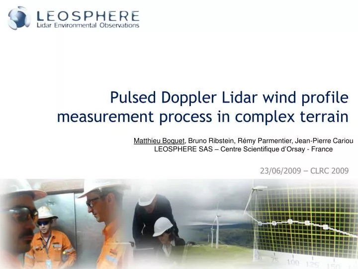 pulsed doppler lidar wind profile measurement process in complex terrain