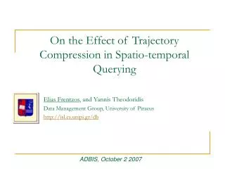 On the Effect of Trajectory Compression in Spatio-temporal Querying