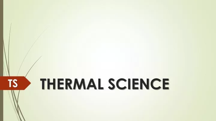thermal science