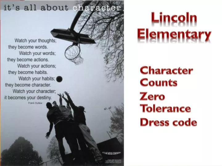 character counts zero tolerance dress code