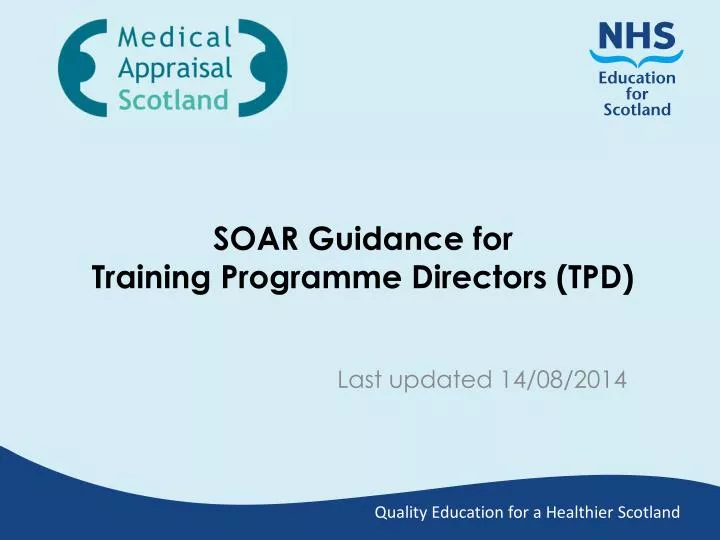 soar guidance for training programme directors tpd