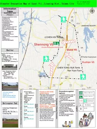 D isaster Evacuation Map of Guoyi Vil.,Liouying Dist.,Tainan City