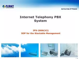 IPX- 2000(V2) SOP for the Stackable Management