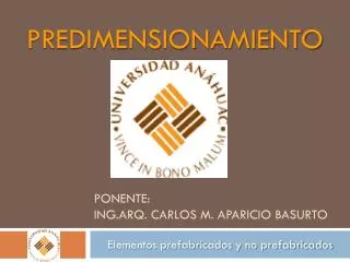 ponente ing arq carlos m aparicio basurto