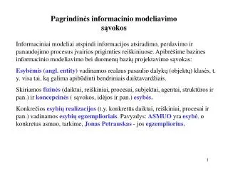 pagrindin s informacinio modeliavimo s vokos